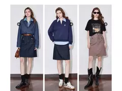TOYOUTH falda de mujer 2025 primavera nuevo estilo americano High Street una línea hasta la rodilla ropa de trabajo falda vaquera