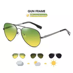Gafas de sol fotocromáticas polarizadas para hombre, gafas de visión nocturna diurna de aviación para conducir, gafas Anti-UV, gafas de sol masculinas - Eleganzie
