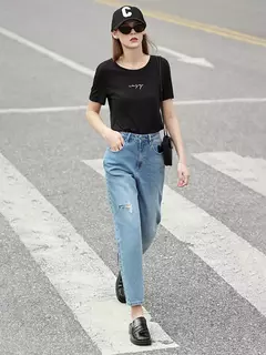 Pantalones Vaqueros Rectos – Diseño Minimalista - comprar en línea