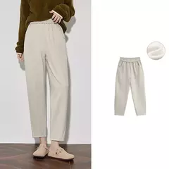 TOYOUTH, pantalones informales de lana para mujer, Otoño Invierno 20224, nueva cintura media, pantalones Harem ajustados y gruesos cálidos hasta el tobillo en internet