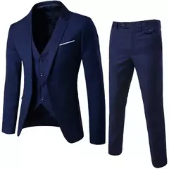 Trajes para hombres elegantes, Blazers de 3 piezas, 2 conjuntos, chaquetas de boda, chaleco, pantalones, moda de lujo, traje completo clásico, traje Formal 2025 en internet