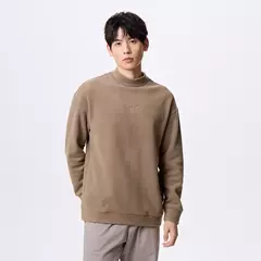 Semir-ropa interior de Cuello medio alto para hombre, cómoda, Extra suelta, forro Polar, capa Base cálida, a la moda - Eleganzie