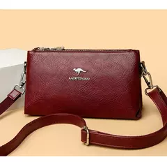 Imagen de Bolsos de hombro tipo bandolera de piel sintética de alta calidad para mujer, bolsos de lujo para madre 2025, bolso de mano tipo mensajero para mujer, bolso de mano de dos capas