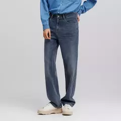 Semir Jeans hombres 2025 primavera nuevos pantalones largos Vintage pantalones rectos sueltos Simple relajado - online store