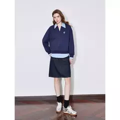 TOYOUTH falda de mujer 2025 primavera nuevo estilo americano High Street una línea hasta la rodilla ropa de trabajo falda vaquera - Eleganzie