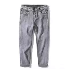 Sulee-pantalones vaqueros clásicos para hombre, Jeans azules, elásticos avanzados, rectos, de algodón, talla grande, 2024
