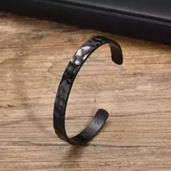 Vnox Pulseras vikingas nórdicas para hombres y mujeres, brazalete de acero inoxidable martillado hecho a mano, joyería de regalo Rock Punk - tienda en línea