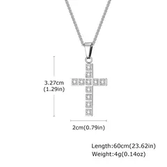 Vnox Collares con colgante de cruz de fe para hombres y mujeres, cruz decorativa para espejo trasero de coche, Collar de collares cristianos de oración - comprar en línea