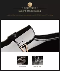 Zapatos de cuero lacado para hombre, calzado de negocios, edición coreana, conjunto puntiagudo británico - Eleganzie