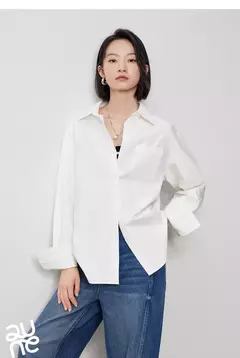 TOYOUTH-Blusa de manga larga para mujer, camisa bordada con cuello tipo Polo, ropa de trabajo informal para oficina, Otoño, 2024 - comprar en línea