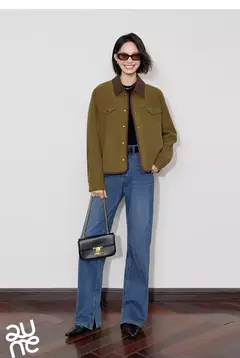 TOYOUTH-Chaqueta de pana para mujer, abrigo de invierno de manga larga con cuello tipo Polo, prendas de vestir gruesas de felpa con botones de Metal, 2024 - Eleganzie
