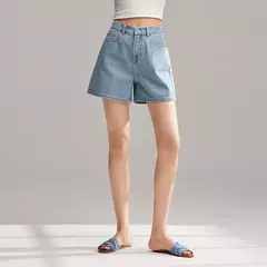 Semir-pantalones cortos holgados para mujer, Shorts sencillos e informales, versátiles y a la moda, estilo Ins, novedad de verano 2024 - Eleganzie