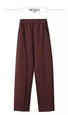 AMII minimalismo 2024 primavera nuevo Arco Split pantalones casuales de las mujeres de cintura alta pantalones de plátano básico femenino pantalones sueltos 12421059 - Eleganzie