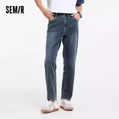 Semir Denim Pants Men 2025 Verano Nuevos pantalones largos clásicos retro de pierna recta