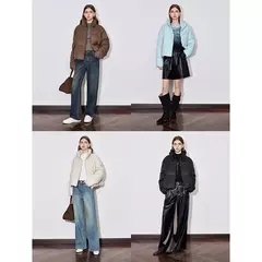 TOYOUTH-abrigo de plumón para mujer, chaqueta informal con cremallera y cuello levantado, plumón de pato blanco 20224, otoño e invierno, 90% en internet