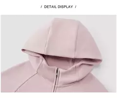 Semir abrigo mujer manga corta raglán Petite moda 2024 nueva chaqueta con capucha ajustada de lana de invierno Casual - tienda en línea