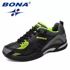 BONA, nuevo estilo Popular, zapatillas de tenis para hombre, zapatillas para correr al aire libre, zapatillas deportivas con cordones para hombre, cómodas, ligeras y suaves - comprar en línea