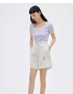 Imagen de Semir-pantalones cortos deportivos de punto para mujer, Pantalón de pijama informal, holgado, a la moda, para verano