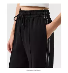 Semir pantalones casuales para mujer, pantalones largos perezosos, versátiles, primavera 2024, nuevos pantalones de pierna ancha adelgazantes y alargados de piernas