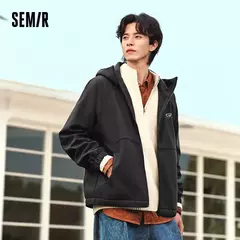 Semir-Chaqueta con capucha de lana Polar para hombre, ropa de invierno con estampado holgada, de tres capas, de terciopelo, novedad de 2024 - online store