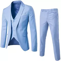 Imagen de Trajes de hombre para negocios, boda, Blazers elegantes, 2 piezas, 3 conjuntos, Ternos formales completos, ropa de matrimonio, pantalones, chaquetas, disfraz de lujo