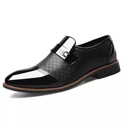 Zapatos formales versátiles y elegantes para hombre, zapatos de cuero con hebilla, talla grande, para boda en internet