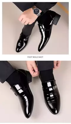 Nuevos zapatos de cuero para hombre, zapatos informales de negocios, zapatos de trabajo de oficina, mocasines Oxford con punta estrecha para fiesta y boda - comprar en línea