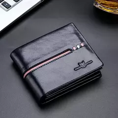 Cartera de cuero genuino BULLCAPTAIN, cartera de negocios de diseñador de marca para hombre, monedero de almacenamiento multifunción, paquete de tarjetas Rfid, cartera para hombre - comprar en línea