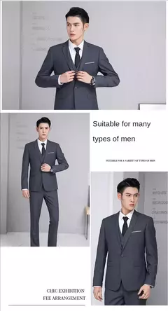 Trajes para hombre, boda, elegante, 3 piezas, 2 conjuntos, chaquetas completas para novio de alta calidad, chaleco, pantalones, Blazers de lujo, ropa Formal 2024