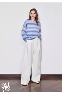TOYOUTH, pantalones vaqueros de mezclilla para mujer, primavera 2025, nuevos pantalones largos rectos de pierna ancha lavados con cintura elástica - Eleganzie