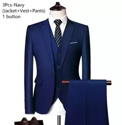 Trajes para hombres elegantes, Blazers de 3 piezas, 2 conjuntos, chaquetas de boda, chaleco, pantalones, moda de lujo, traje completo clásico, traje Formal 2025 - Eleganzie