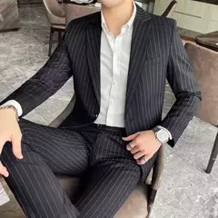 2023Boutique de gama alta nuevos hombres (traje + pantalones) vestido de fiesta de boda británico moda informal de negocios tendencia guapo conjunto de dos piezas - online store