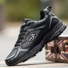 Image of BONA, nuevos zapatos clásicos de estilo para correr para hombre, zapatos deportivos con cordones para hombre, zapatillas deportivas de cuero para correr al aire libre, cómodas