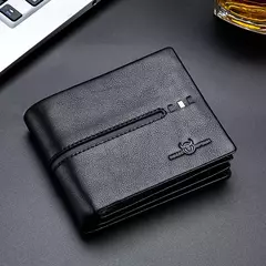 Cartera de cuero genuino BULLCAPTAIN, cartera de negocios de diseñador de marca para hombre, monedero de almacenamiento multifunción, paquete de tarjetas Rfid, cartera para hombre en internet