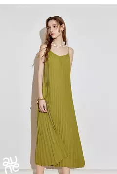 TOYOUTH-vestido con tirantes para mujer, novedad de primavera 2021, vestido recto sin mangas con estampado plisado para vacaciones y sol - Eleganzie