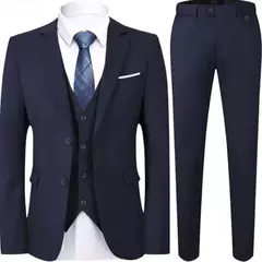 Traje elegante para hombre, boda, 3 piezas, 2 conjuntos, Blazers, chaquetas completas, chaleco, pantalones, moda Formal, abrigos de lujo, traje clásico 2025 - online store