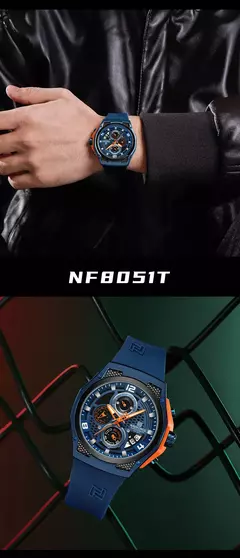 Image of NAVIFORCE, reloj Original de lujo de alta calidad para hombre, correa de silicona, reloj de pulsera de cuarzo resistente al agua para hombre, reloj deportivo, reloj Masculino