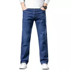 SULEE-pantalones vaqueros de estilo clásico para hombre, Jeans de negocios gruesos, elásticos, rectos, de marca, otoño e invierno, 2021