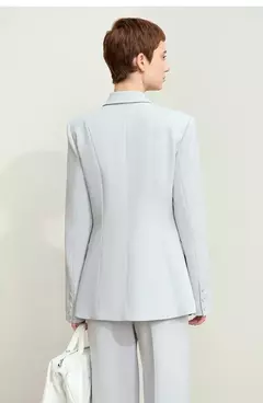 Amii minimalismo 2024 otoño nuevas Blazers mujeres con muescas calidad básica moda Chaqueta larga profesional ropa de mujer 12443051 en internet