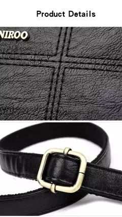 Bandolera de cuero suave con hilo de dos capas, bolso cruzado de lujo para mujer, bolsos pequeños a cuadros para mujer y bolso de mano, bolso principal - Eleganzie