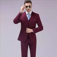 Trajes para hombres elegantes, Blazers de 3 piezas, 2 conjuntos, chaquetas de boda, chaleco, pantalones, moda de lujo, traje completo clásico, traje Formal 2025