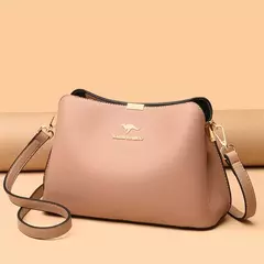 Bolso de mano de cuero de alta calidad para mujer, bolsa de hombro multifuncional, de diseñador de lujo, Color sólido en internet