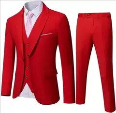 Image of Traje elegante para hombre, boda, 3 piezas, 2 conjuntos, Blazers, chaquetas completas, chaleco, pantalones, moda Formal, abrigos de lujo, traje clásico 2025