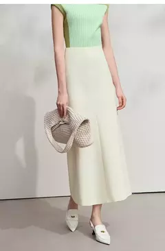 AMII falda minimalista sirena para mujer 2025 primavera nueva elegante Oficina señora sólido longitud media faldas elásticas delgadas 12521065 - online store