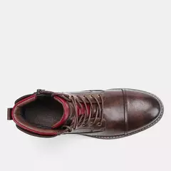 Botas talla 7-13 para hombre, marca 2024, botas cómodas de moda de cuero # AL603C4