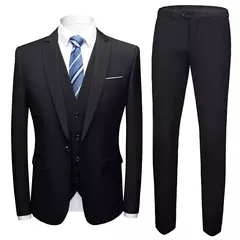 Image of Blazers para hombre, conjuntos de 3 piezas, trajes formales elegantes para boda, chaleco completo de lujo para negocios, pantalones, Abrigos, Chaquetas clásicas
