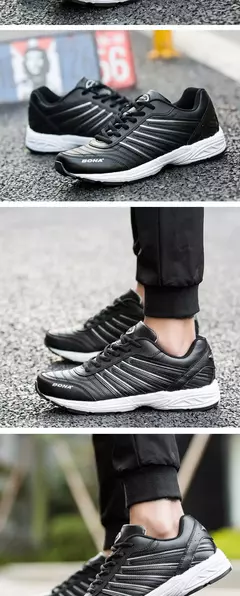 BONA 2023 nuevos diseñadores calzado atlético cómodo para hombre zapatos deportivos antideslizantes y transpirables para exteriores zapatillas ligeras para hombre - online store
