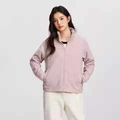 Semir-abrigo Polar antiestático para mujer, chaqueta holgada de invierno con manga raglán y cuello levantado, novedad de 2024 - comprar en línea
