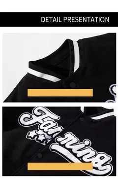Chaqueta de béisbol con letras estampadas para hombre, abrigo de Hip Hop, ropa de calle bordada, escenario, DJ, Club, Bomber, 2023 - online store