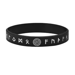 Vnox Pulsera de silicona de 12 mm para hombres, pulsera de silicona de caucho suave, juego de brazaletes con runas y brújula vikinga nórdica en internet